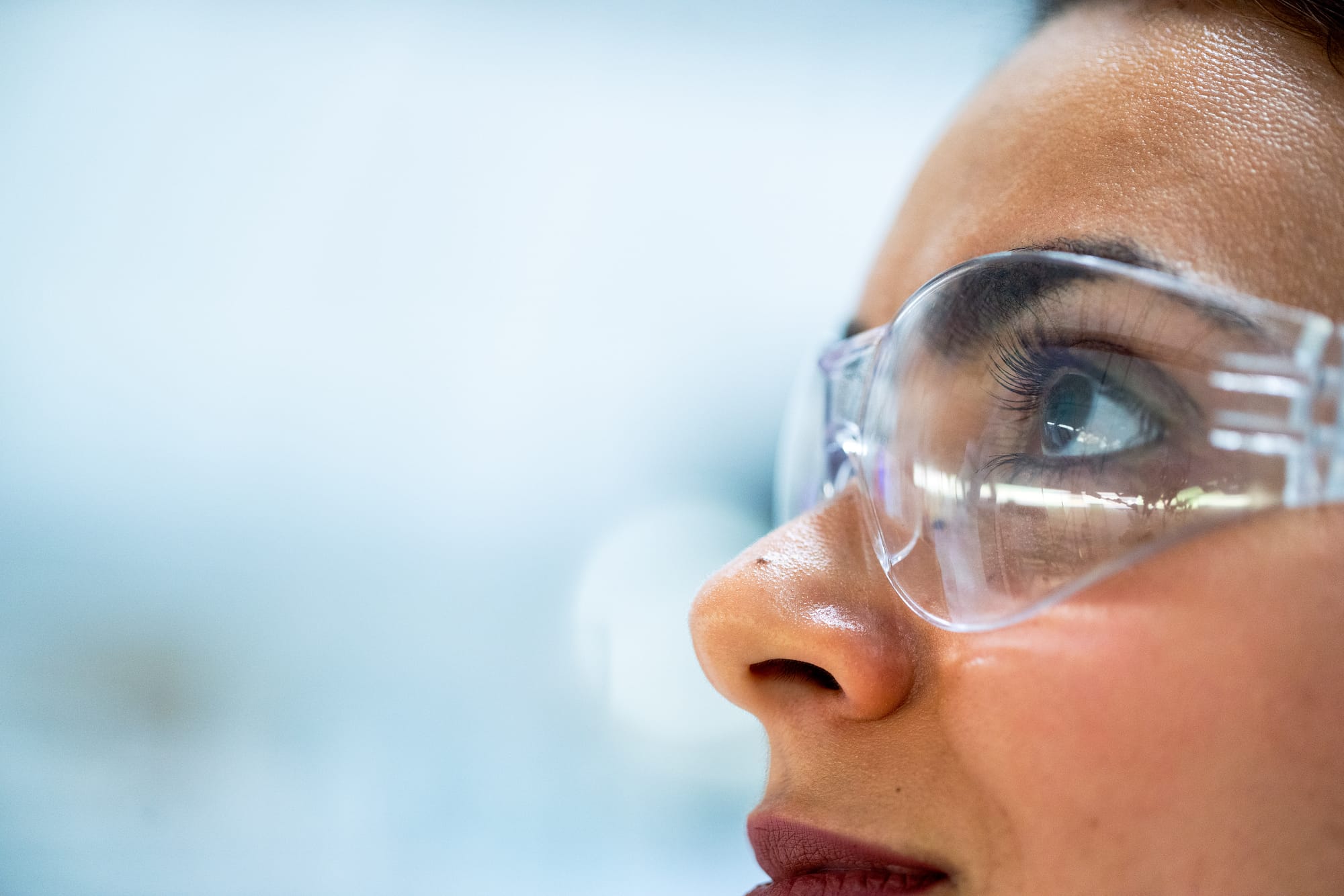 laboratory woman with glasses